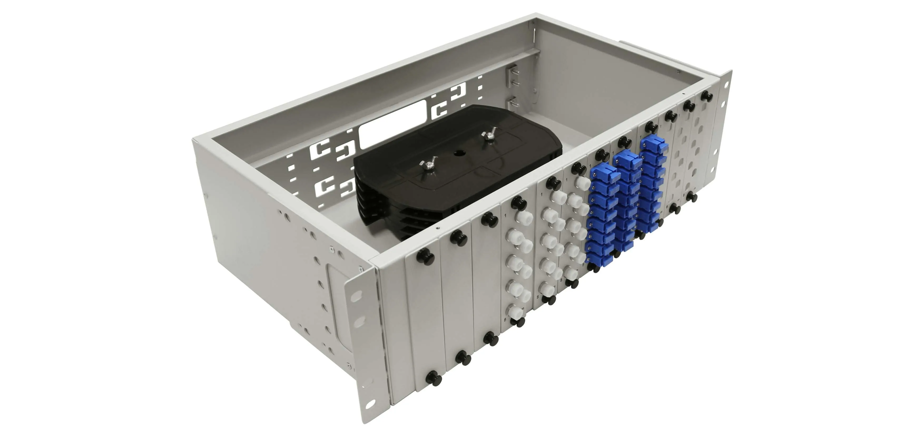 Cabeus FO-19-12FP-96FC/ST/SC-T Кросс оптический стоечный, 19, до 96 портов, серый
