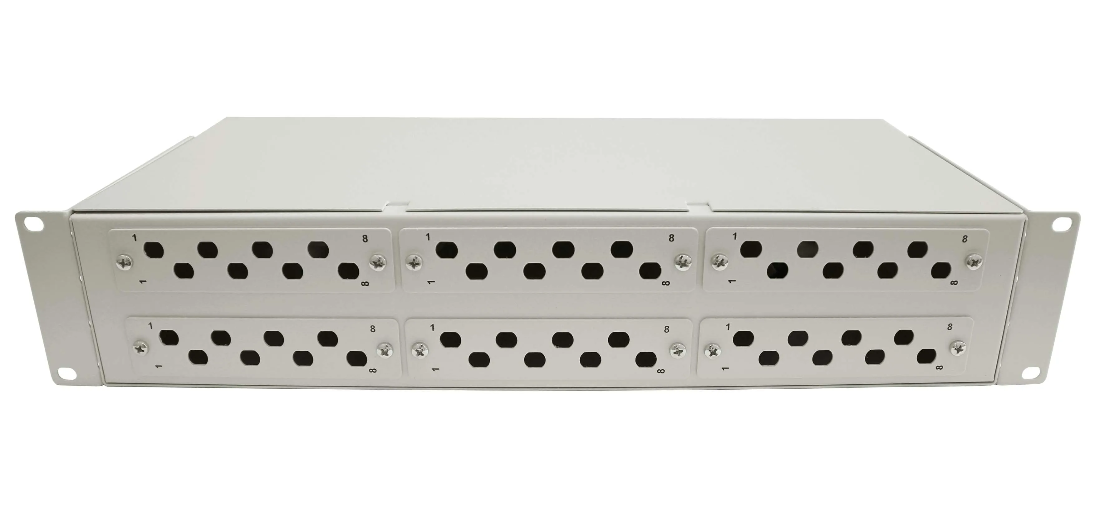 Cabeus FO-19-6FP-48FC/ST/SC-S-T Кросс оптический стоечный, 19, до 48 портов, серый