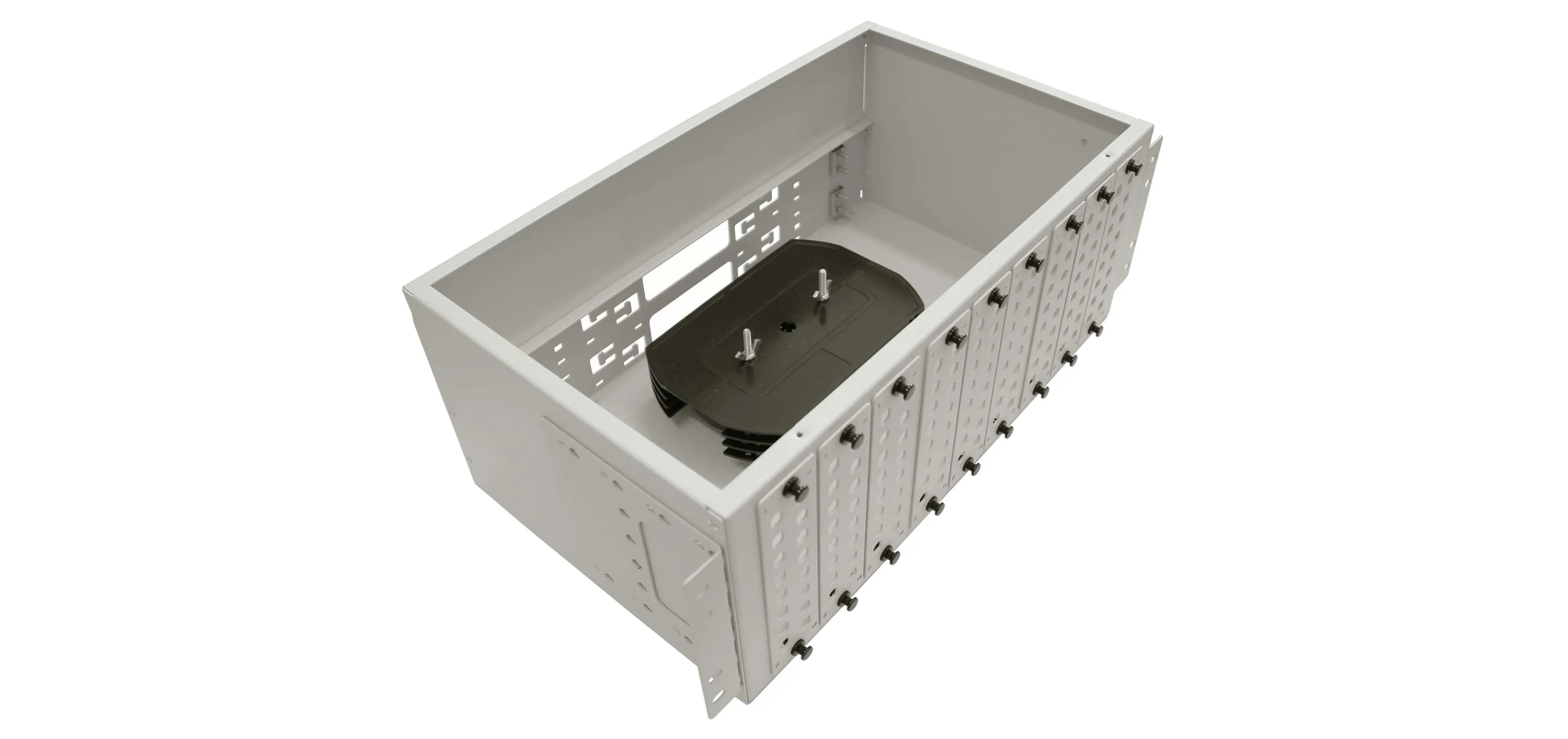 Cabeus FO-19-9FP-144FC/ST/SC-T Кросс оптический стоечный, 19, до 144 портов, серый