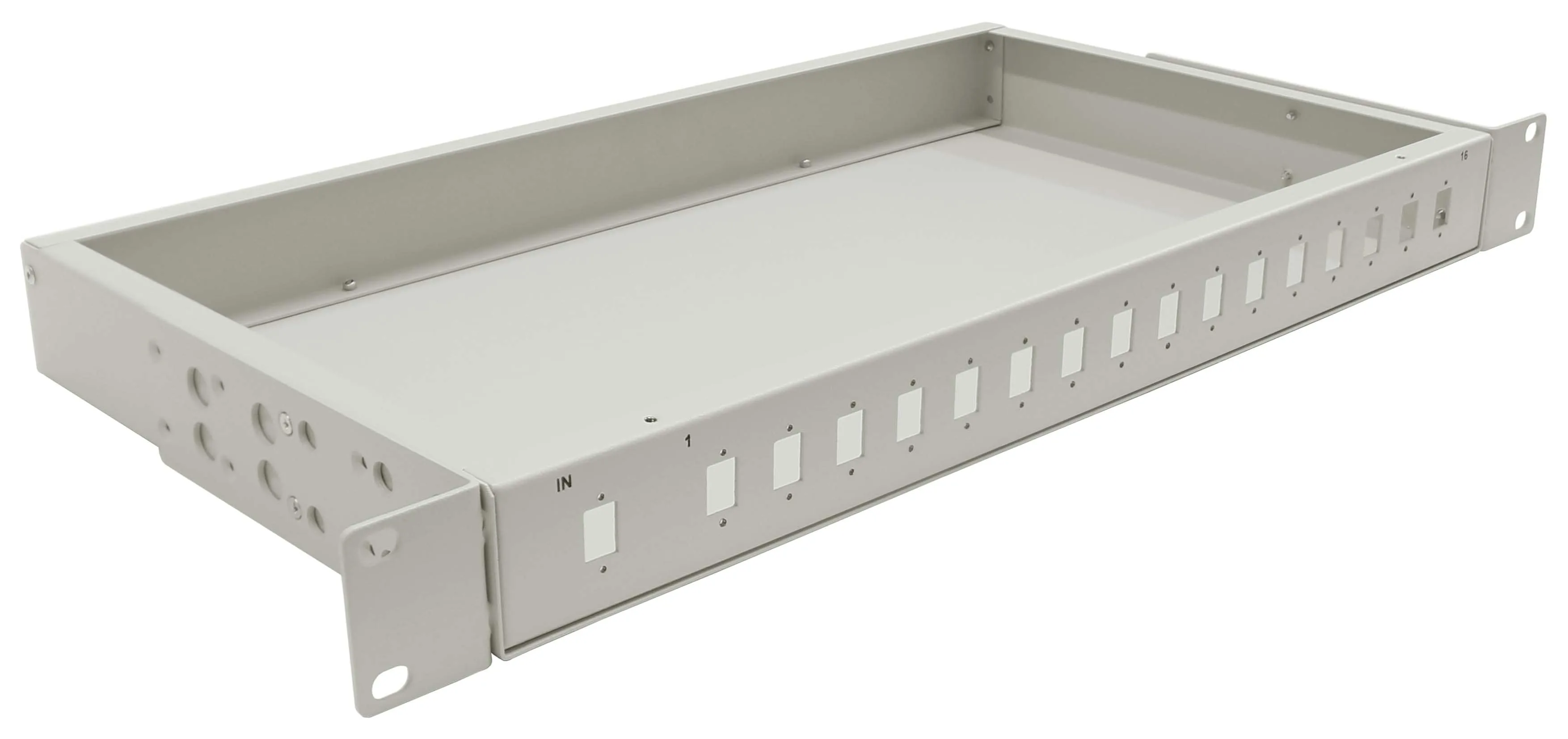 Cabeus FO-19-16SC-SPL-T Кросс оптический стоечный, 19, под сплиттер 1x16, серый