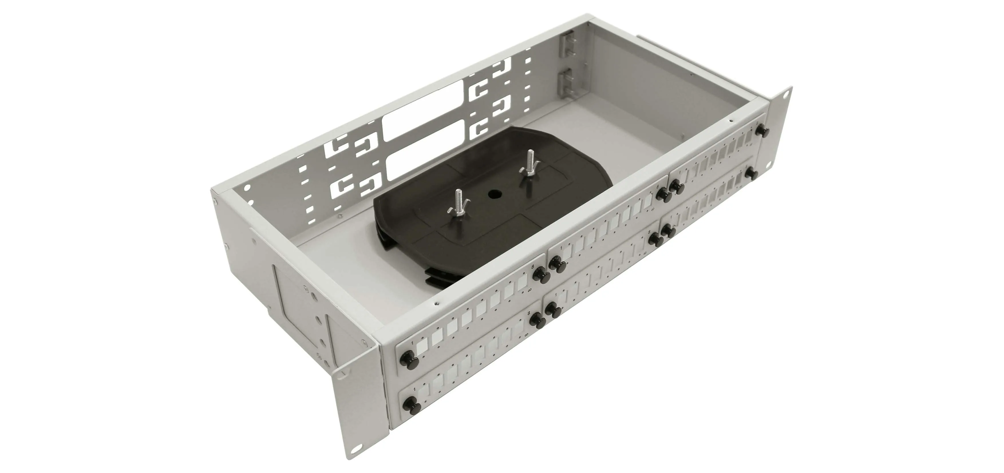 Cabeus FO-19-6FP-48FC/ST/SC-GY-T Кросс оптический стоечный, 19, до 48 портов, серый