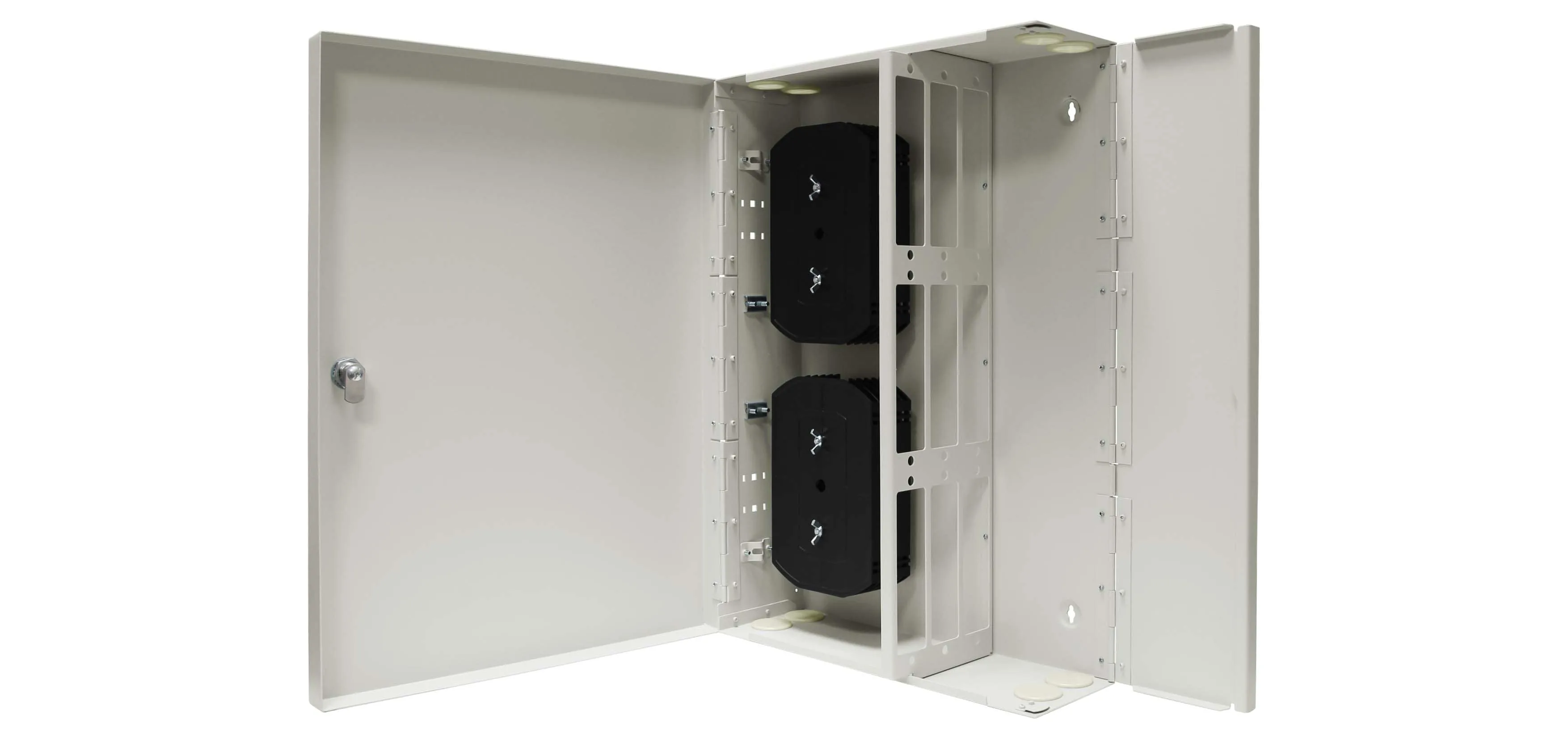 Cabeus FO-WL-144-144FC/ST/SC-9FP-K-T Кросс оптический настенный, до 144 портов,серый