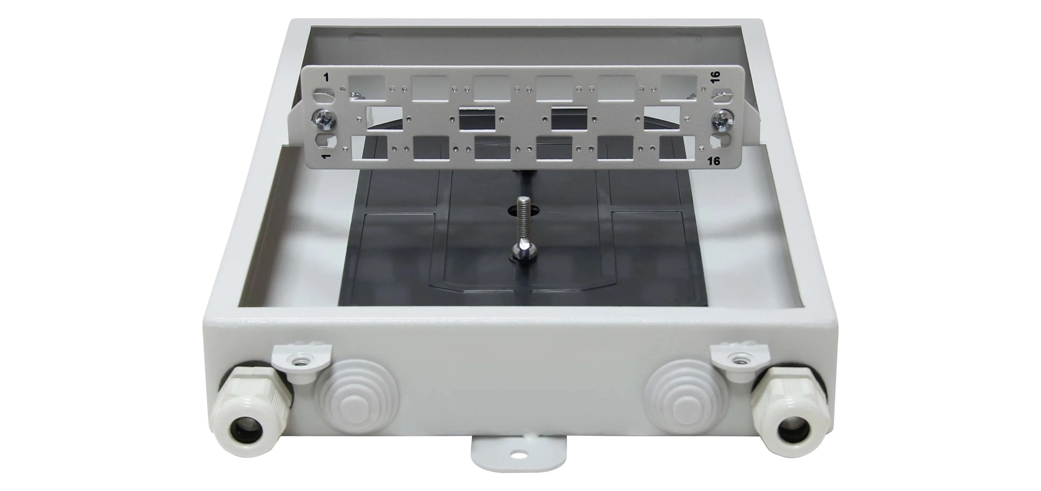 Cabeus FO-WL-16-FC/SC-M-T Кросс-муфта оптическая настенная, IP65, до 16 портов, серая