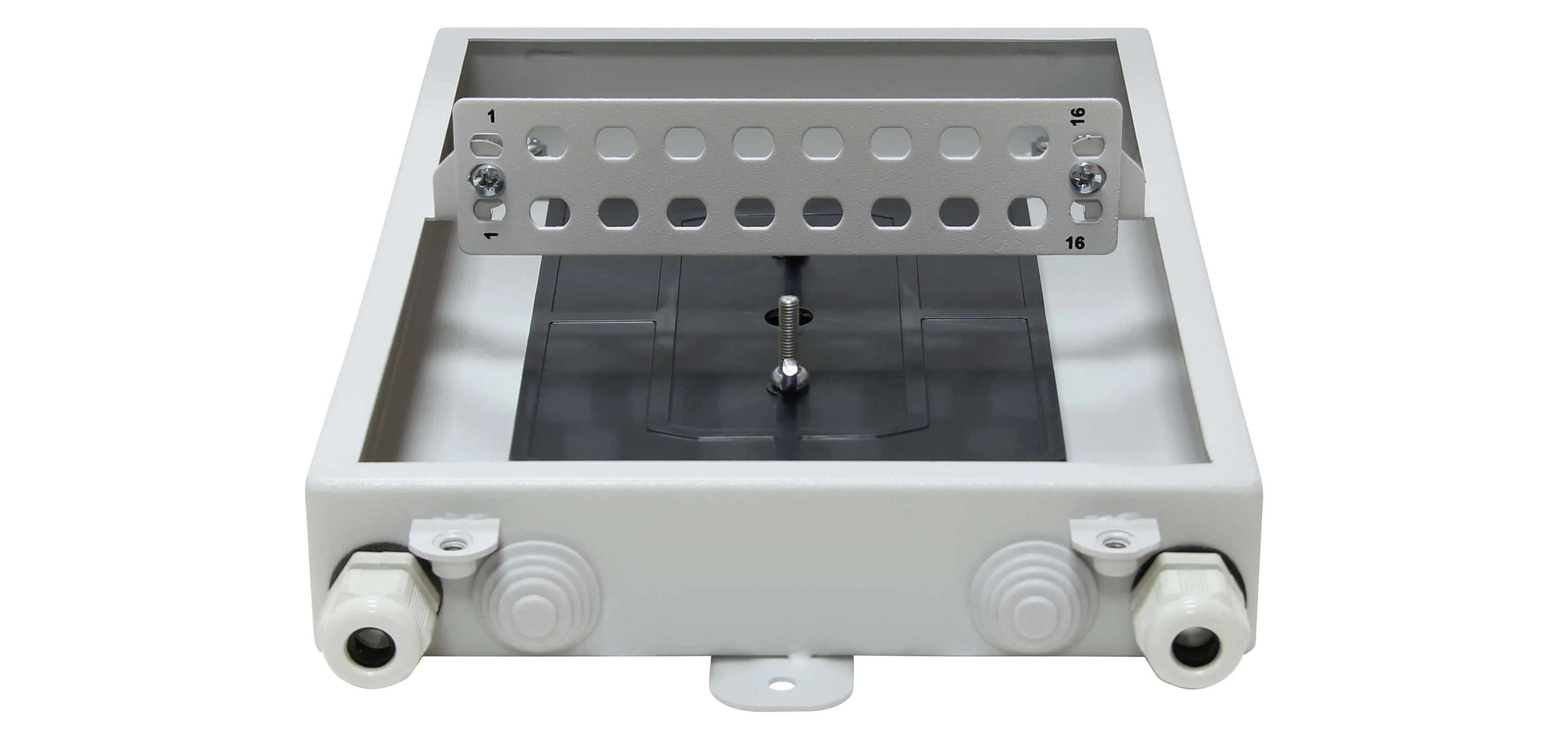 Cabeus FO-WL-16-FC/SC-M-T Кросс-муфта оптическая настенная, IP65, до 16 портов, серая