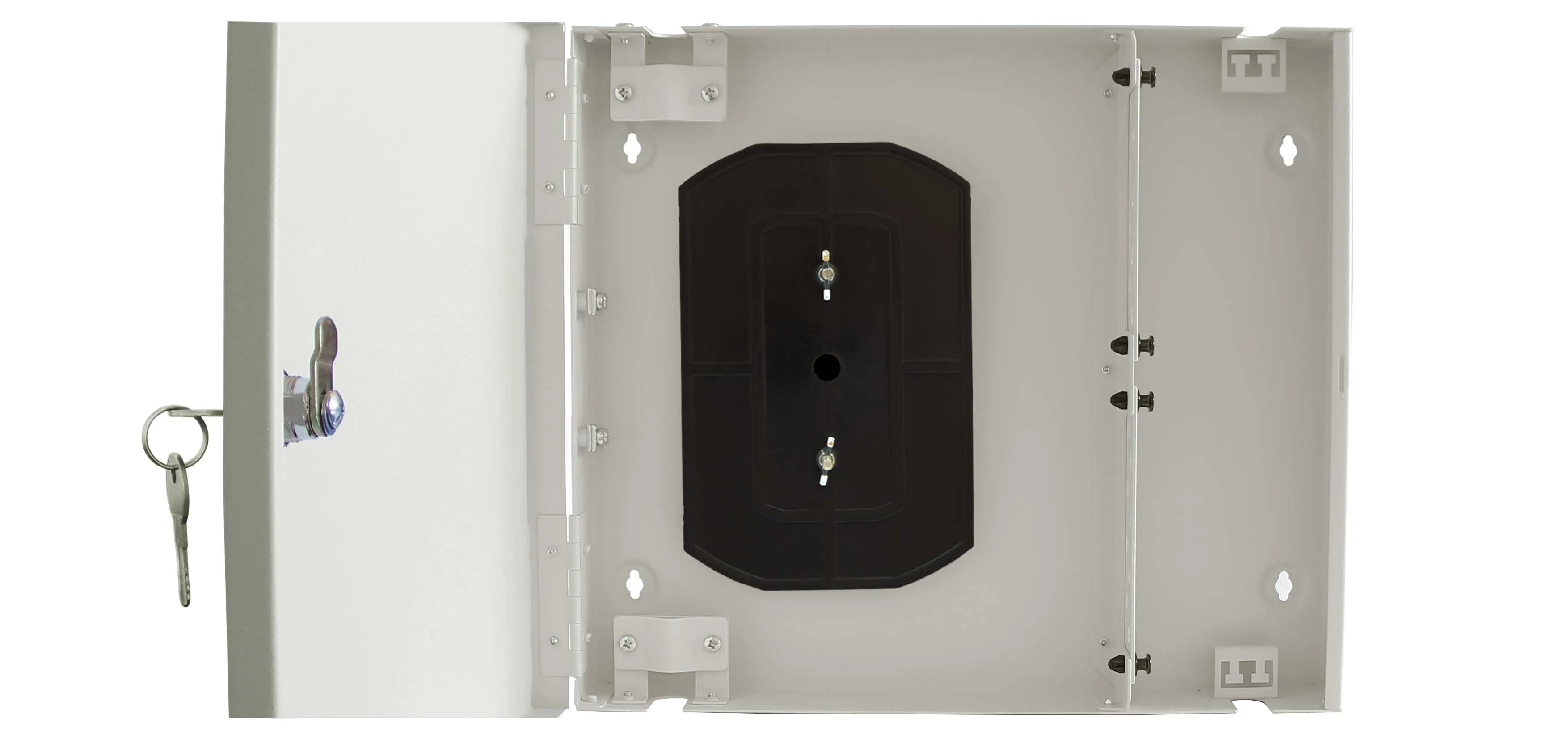 Cabeus FO-WL-16-16FC/ST/SC-2FP-K-T Кросс оптический настенный, до 16 портов, серый