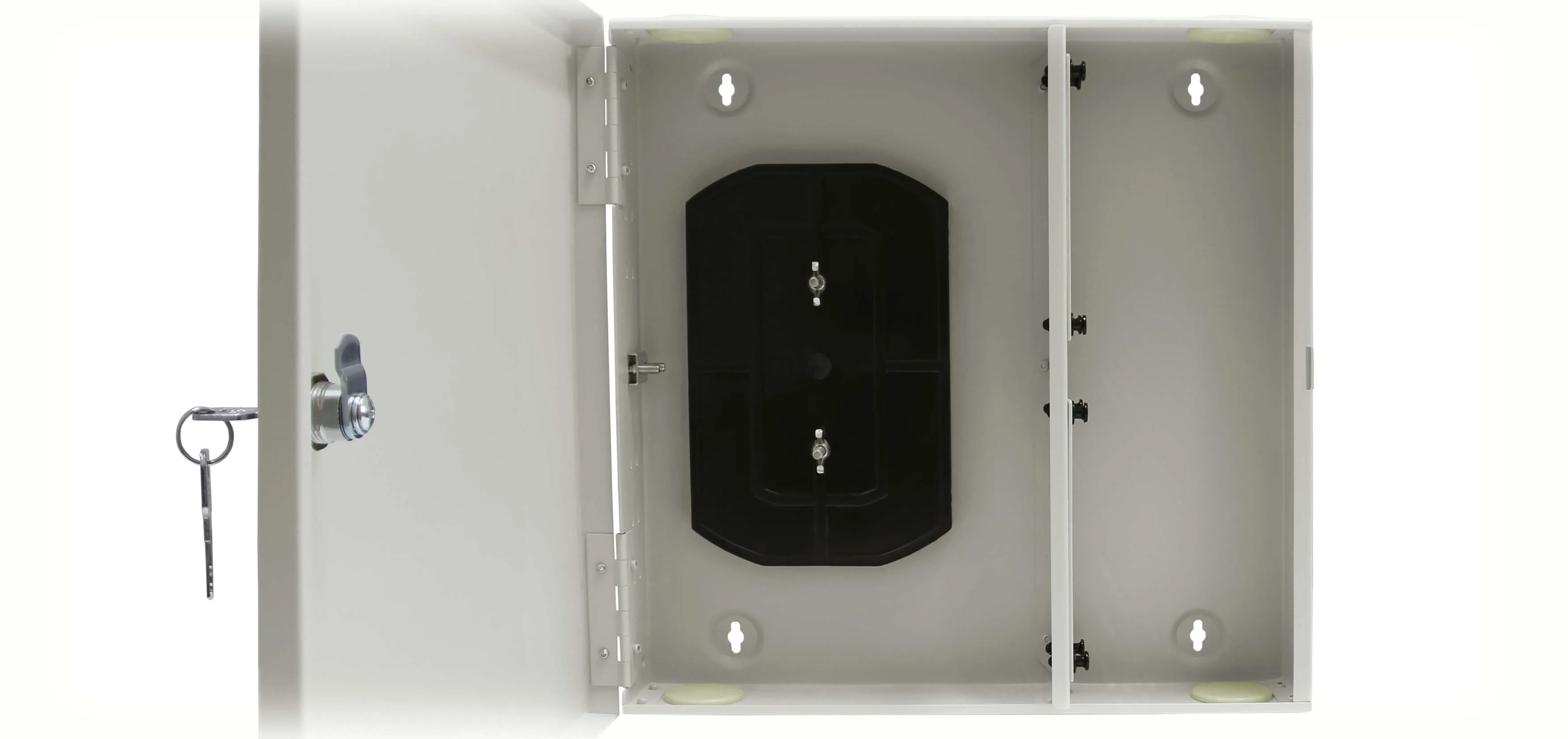 Cabeus FO-WL-24/32-32FC/ST/SC-4FP-K-T Кросс оптический настенный, до 32 портов, серый
