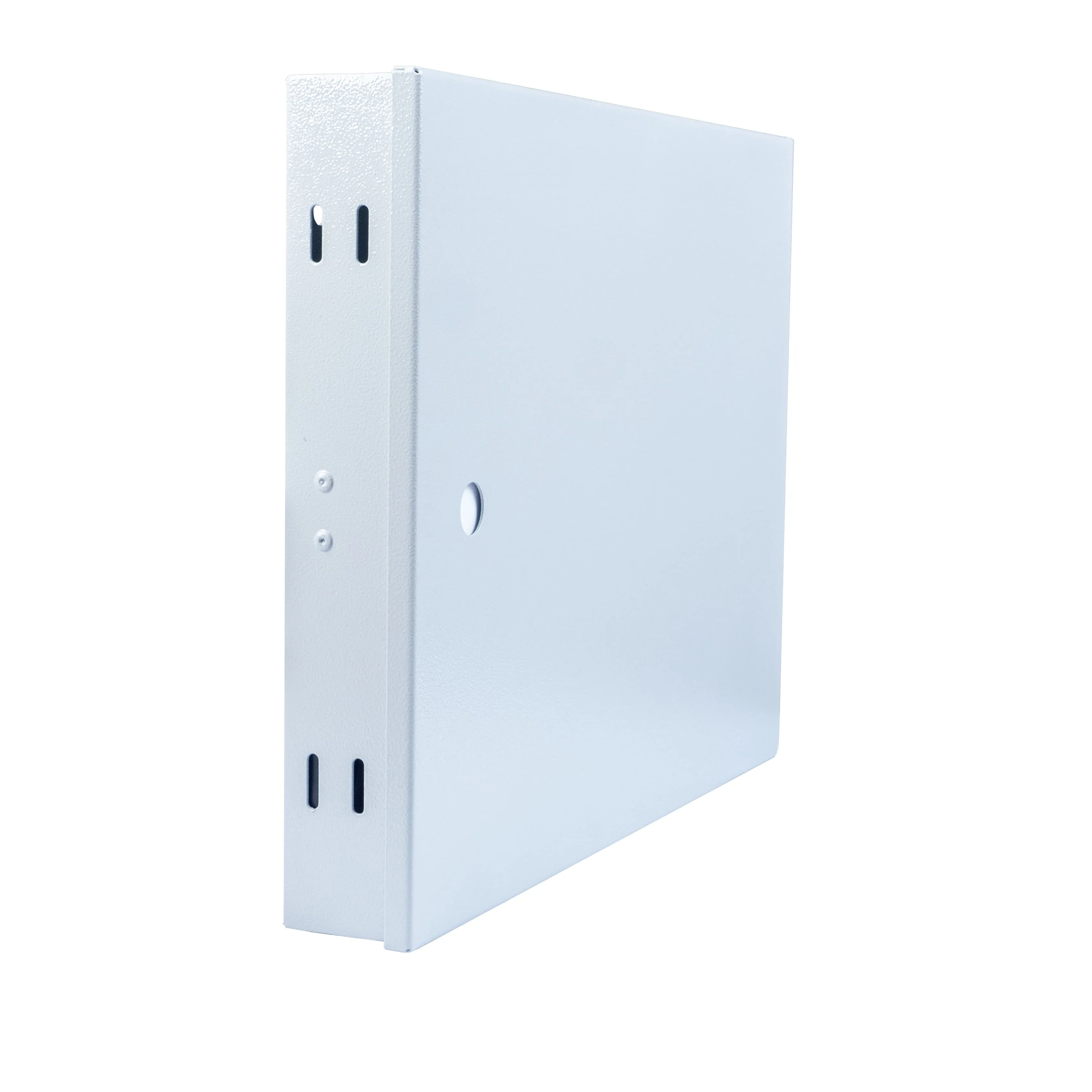 Cabeus FO-WL-16-SC/2LC/FC/ST-FP-K Кросс оптический настенный частично укомплектованный на 16 портов SC/LC duplex/FC/ST (Планка SC/2LC-2шт, планка FC/ST-2шт, планка-заглушка-1шт, сплайс-кассета-1шт, крышка для ску -1шт) серый RAL 7035