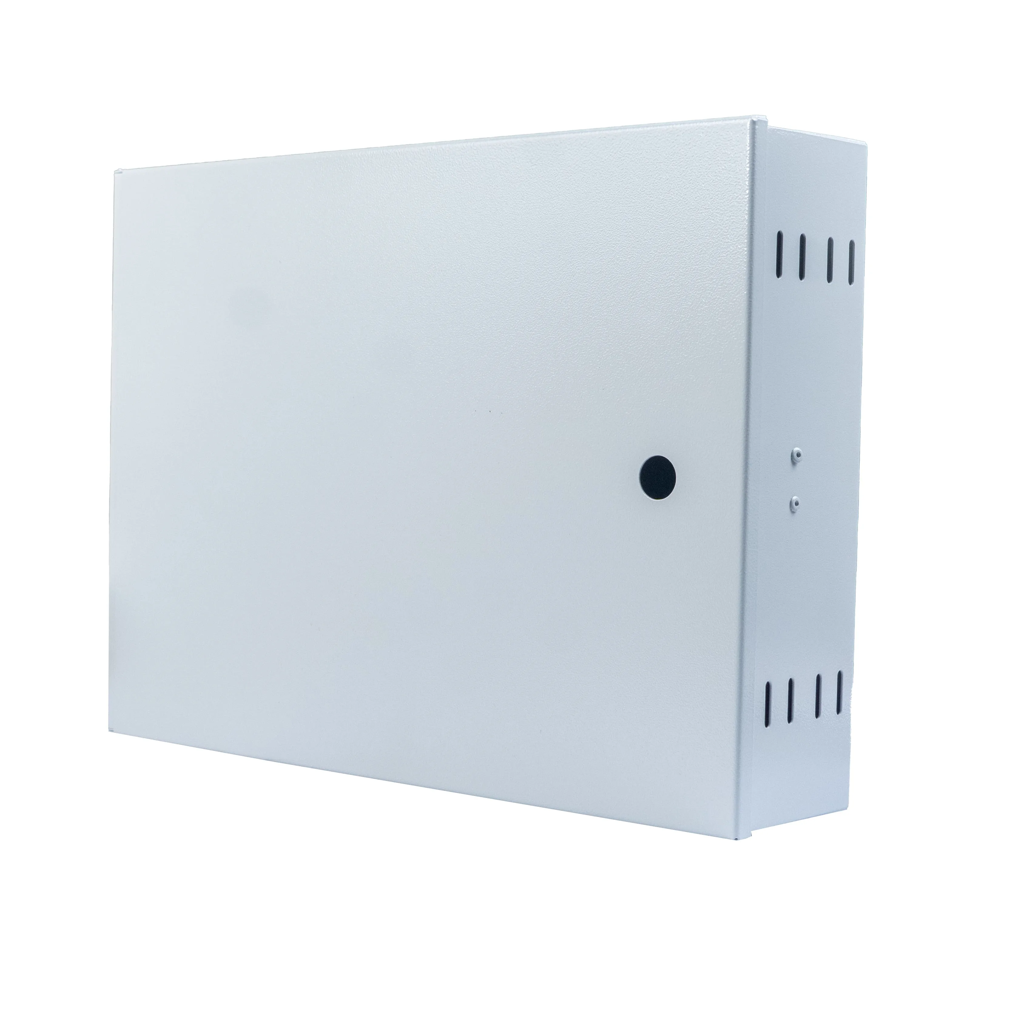 Cabeus FO-WL-24/32-SC/2LC/FC/ST-FP-K Кросс оптический настенный частично укомплектованный 24/32 порта SC/LC duplex/FC/ST (Планка SC/2LC-4 шт, планка FC/ST-4шт, планка-заглушка-1шт, сплайс-кассета-2шт, крышка для ску -1шт) серый RAL 7035