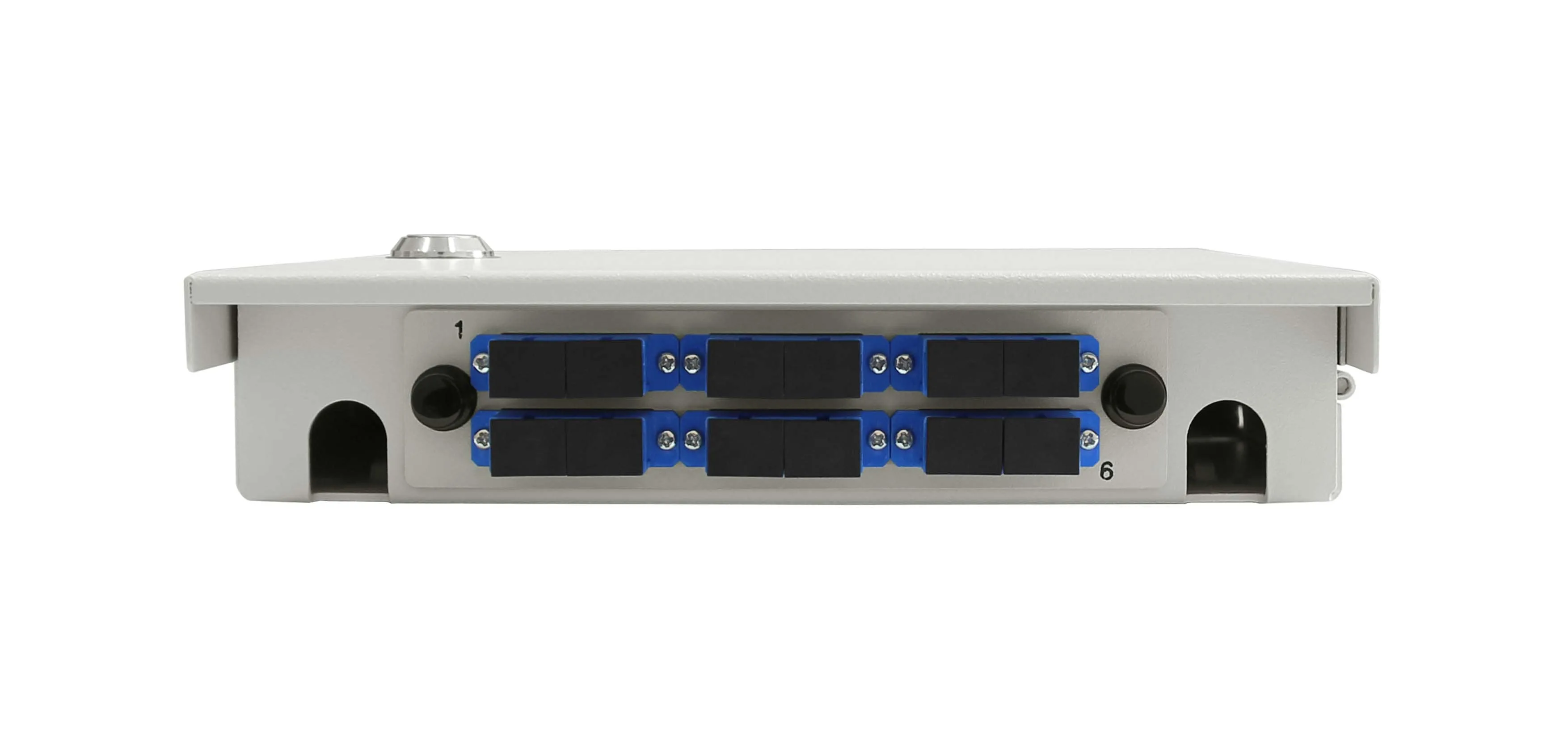 Cabeus FO-WL-8-FC/ST/SC-FP-K-m-T Кросс оптический настенный мини, с замком, до 8 портов, серый