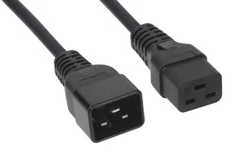 Cabeus PC-IEC19-IEC20-2.5-0.5M Кабель питания C19 - C20 (3x2.5), прямая вилка, 0.5м