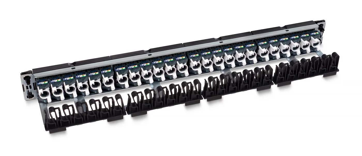 Патч-панель 19 24 порта 1U RJ-45 UTP 6 Cabeus PL-24-KJ-RJ45-Cat.6-180T неэкранированная