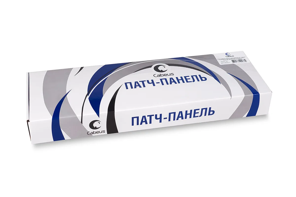 Патч-панель 19 24 порта 1U RJ-45 UTP 6 Cabeus PL-24-KJ-RJ45-Cat.6-180T неэкранированная
