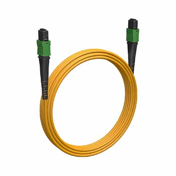Оптический патч-корд MPO-MPO 9/125 SM Cabeus FOP-9-12-MPO(F)-12-MPO(F)-B-3m 3 метра желтый LSZH