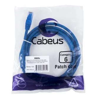 Патч-корд RJ45 UTP 6 Cabeus PC-UTP-RJ45-Cat.6-2m-BL-LSZH LSZH синий 2 метра