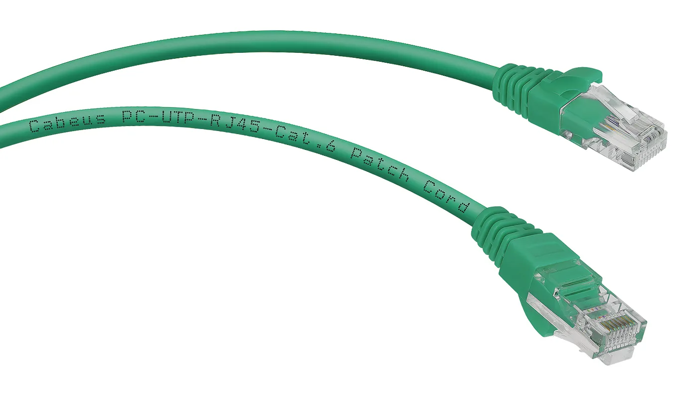 Патч-корд RJ45 UTP 6 Cabeus PC-UTP-RJ45-Cat.6-3m-GN-LSZH LSZH зеленый 3 метра