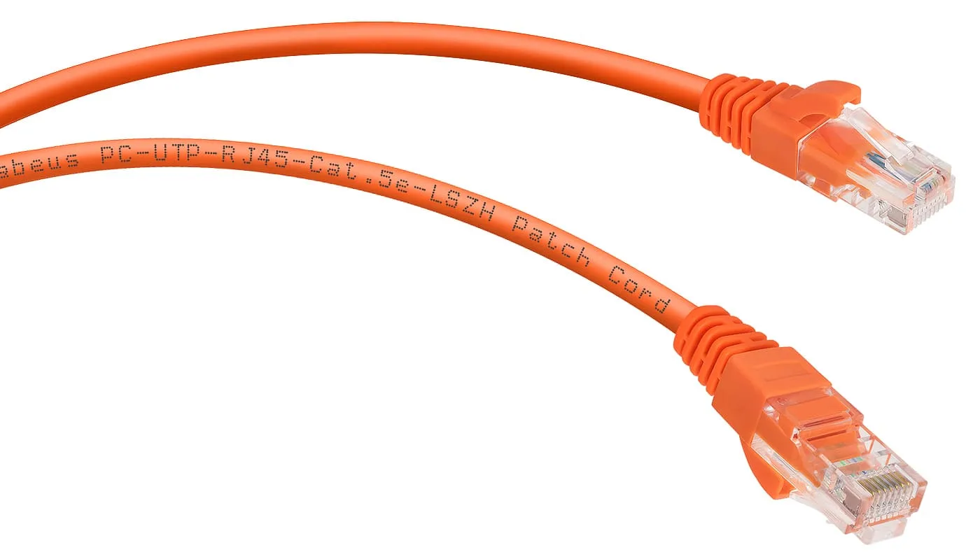Патч-корд RJ45 UTP 6 Cabeus PC-UTP-RJ45-Cat.6-1.5m-OR-LSZH LSZH оранжевый 1.5 метра