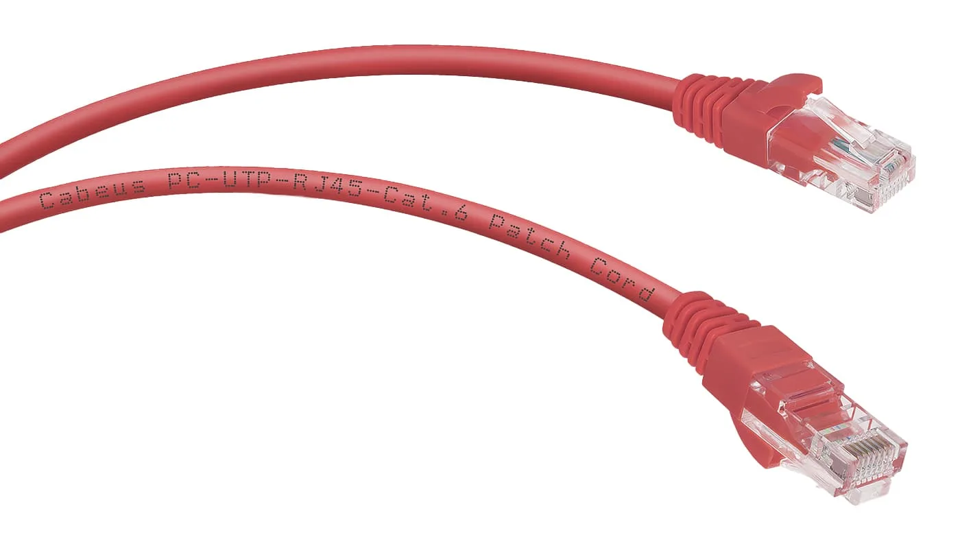 Патч-корд RJ45 UTP 6 Cabeus PC-UTP-RJ45-Cat.6-3m-RD-LSZH LSZH красный 3 метра