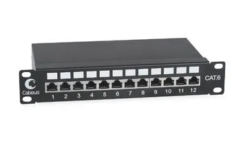 Патч-панель 10" 12 портов RJ-45 FTP 6 Cabeus PL-12-Cat.6 10"-SH-Dual экранированная
