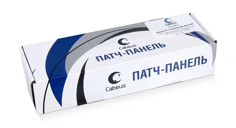 Патч-панель настенная 12 портов RJ-45 UTP 5e Cabeus PL-12-Cat.5e-WL-DualIDC неэкранированная