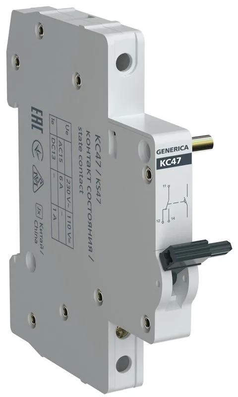 Контакт состояния КС47 на DIN-рейку GENERICA Iek mva21d-ks-g
