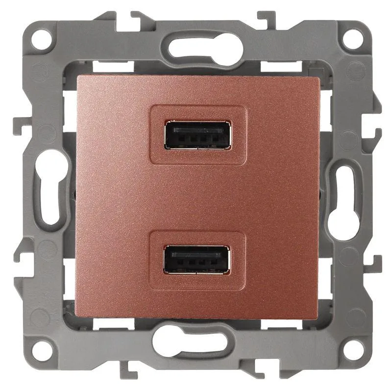 Устройство зарядное USB, 5В-2100мА, Эра12, медь, 12-4110-14 б0027499