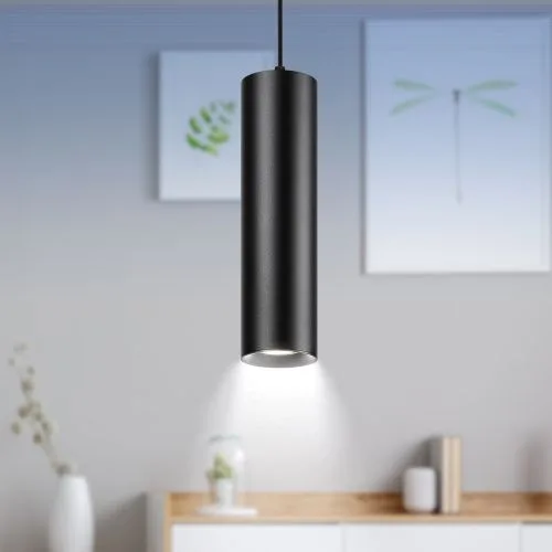 Подсветка PL1 GU10 BK 300 подвесной, GU10, D80*300мм, черный Эра б0041506