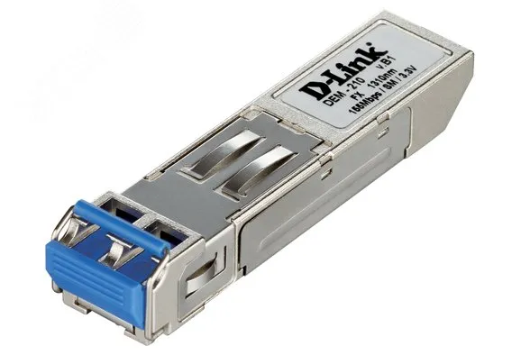 Трансивер SFP с 1 портом 100Base-LX для одномодового оптического кабеля d-link dem-210/10/b1a