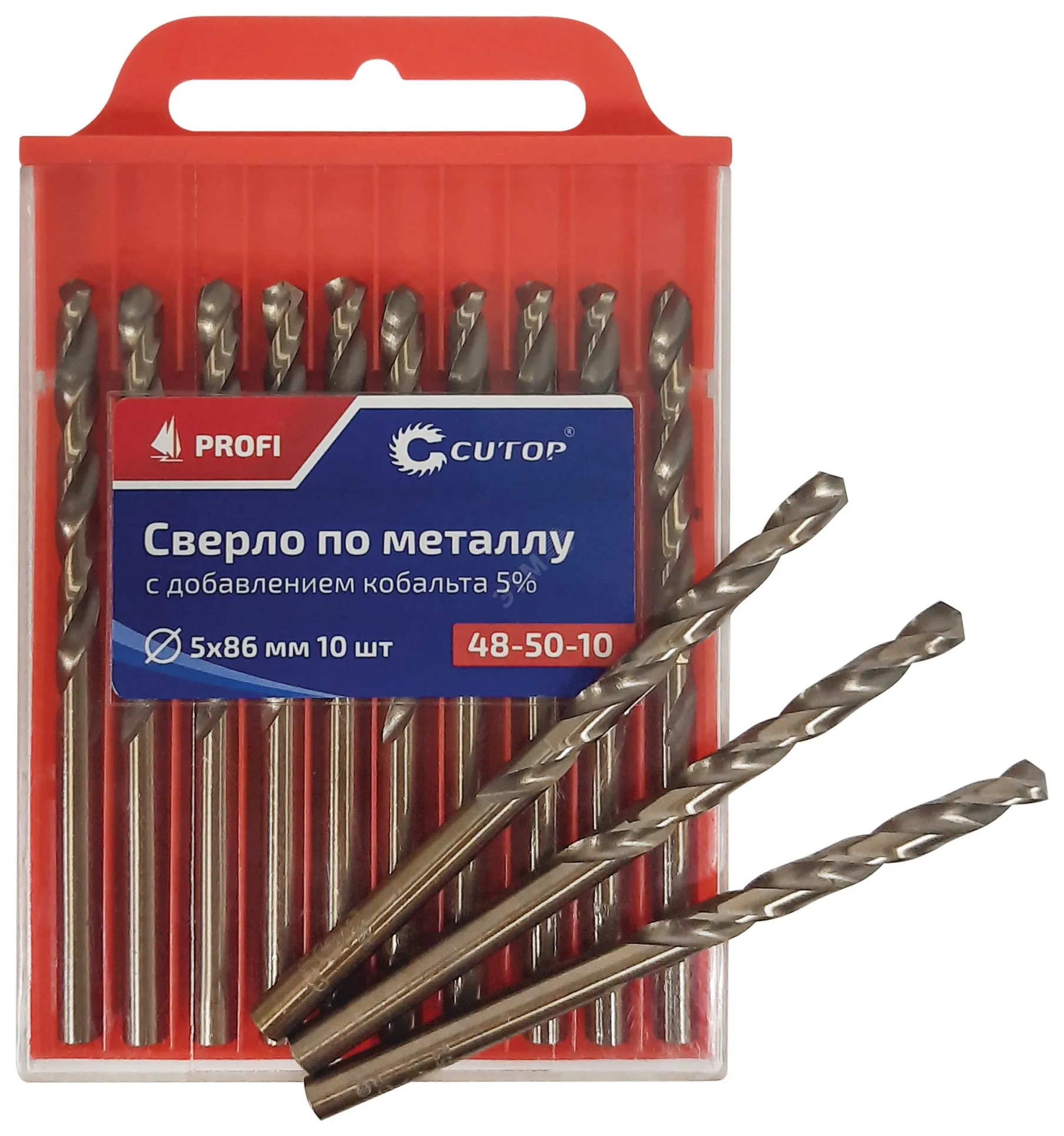 Сверло по металлу Cutop Profi с кобальтом 5%, 7.5 x 109 мм (5 шт)