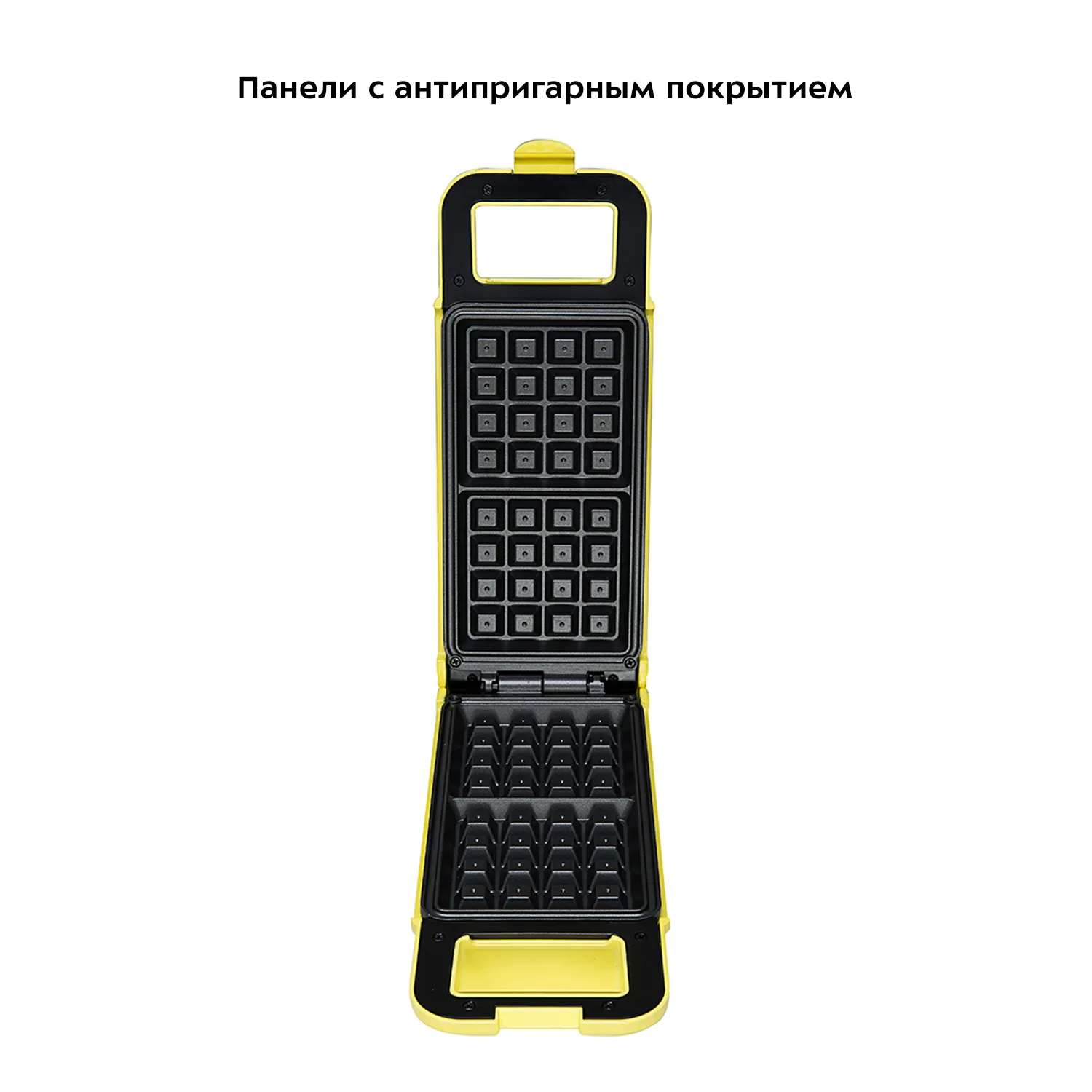 Вафельница KT-1611-1, мощность 640 Вт, цвет желтый
