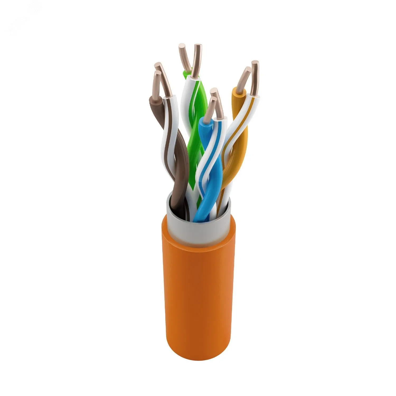 Витая пара F/UTP кат 5e 4 пары 24 AWG одножильный LSZH нг(А)-HF внутренний оранжевый 305м
