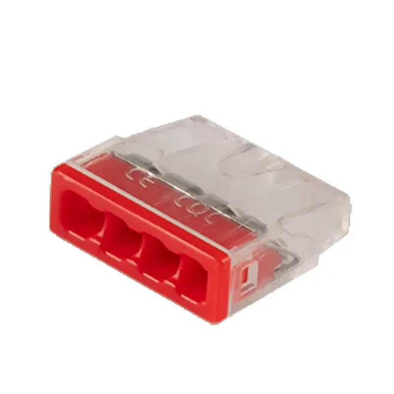 Клеммы монтажные PTC-4P 2273-204 450V 32A 0,14-4.0mm2 , 4 отверстия, прозрачные,/ 50 шт. Jazzway 5051034