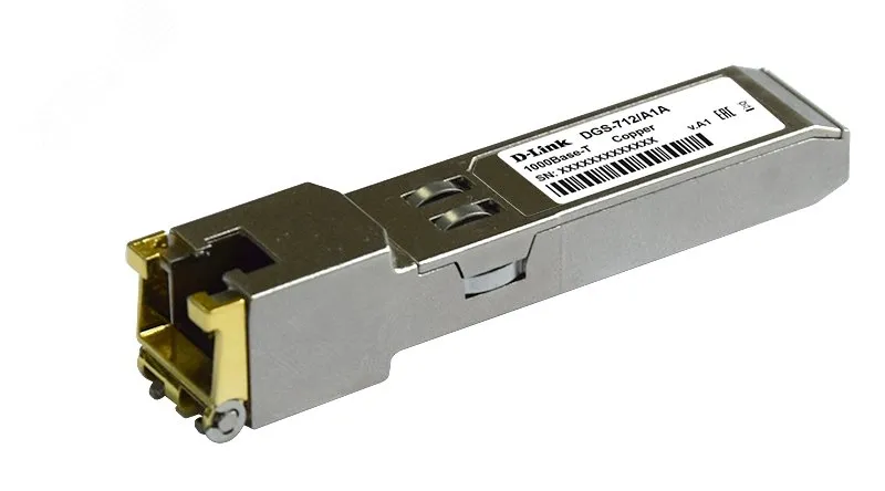 Модуль SFP 1хRJ45, 1.25 Гб/с, до 100 м d-link 141095