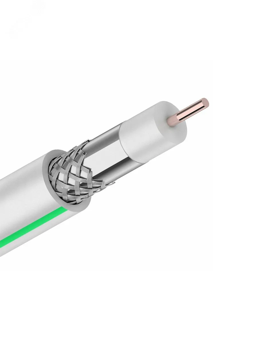 Кабель коаксиальный RG-6SAT-Optima высокого качества CADENA белый