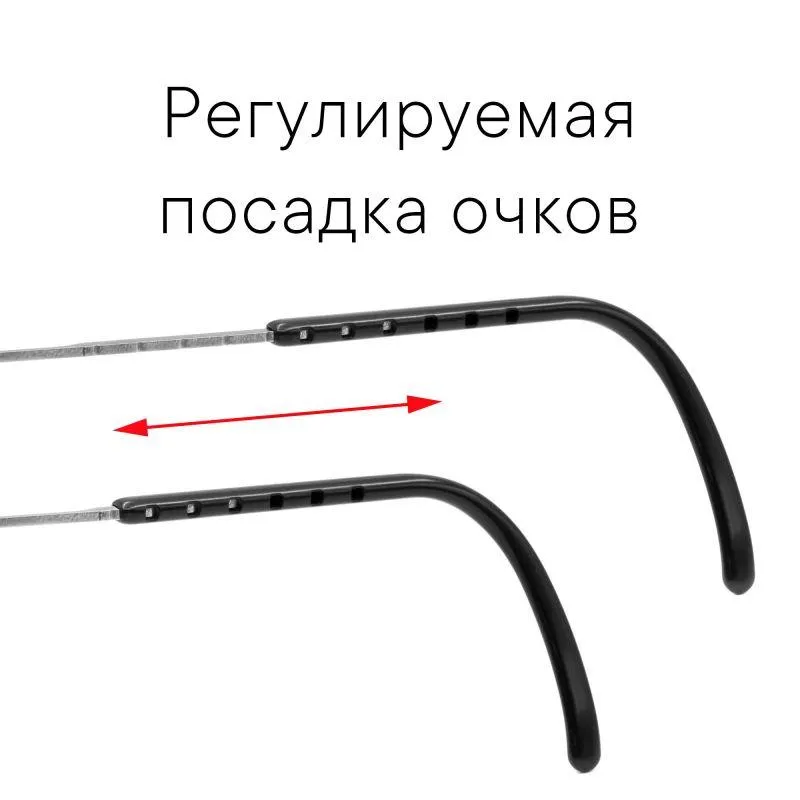 Очки красные солнцезащитные из титана с красными  линзами. Модель 04