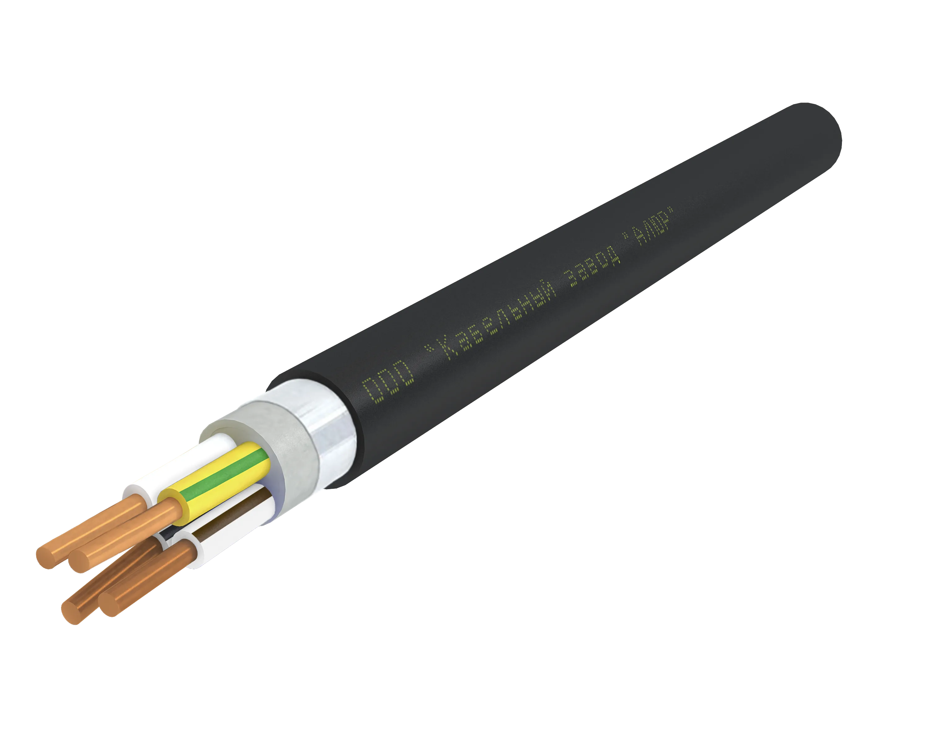 Кабель силовой ВВГЭанг(А)-LS 4х1.5 ок(PE)-1 Ч. бар