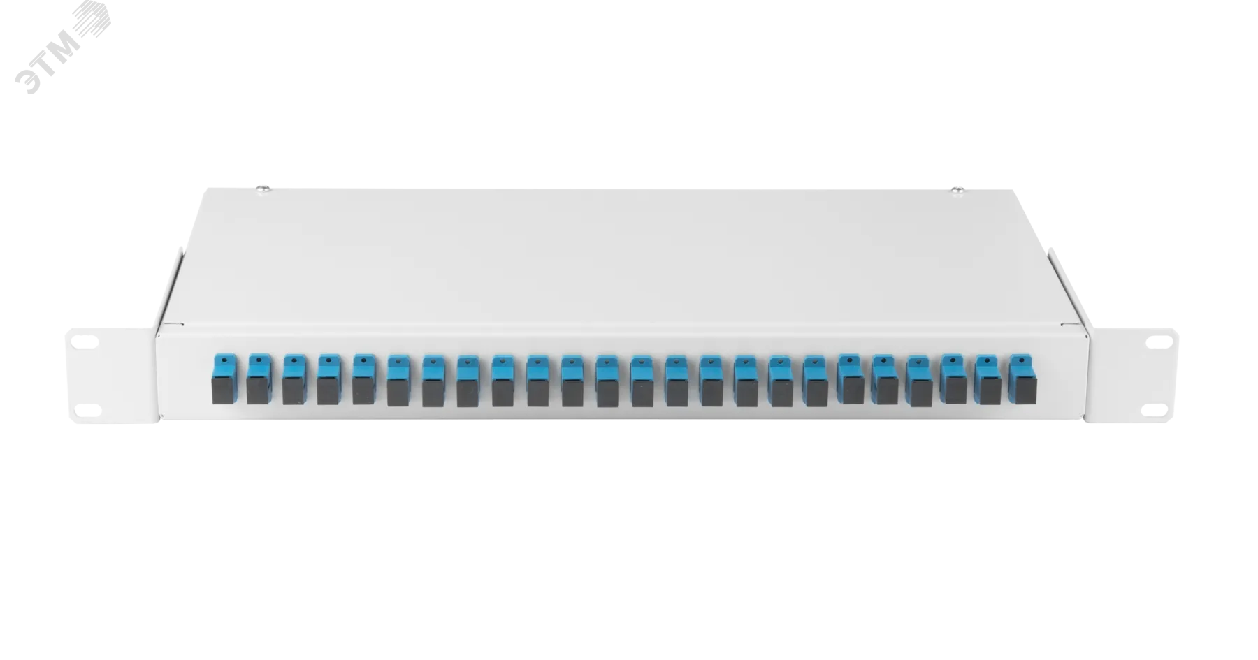 Кросс оптический 19' Premium Line, 1U,укомплектованный на 24 порта LC/UPC (12 двойныхLC/UPC адаптеров), мм 50/125 OM3, выдвижной, с полкой, черный