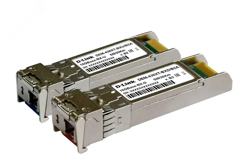 Модуль SFP 1хLC, 10 Гб/с, WDM Tx:1310/Rx:1270, до 20/40 км