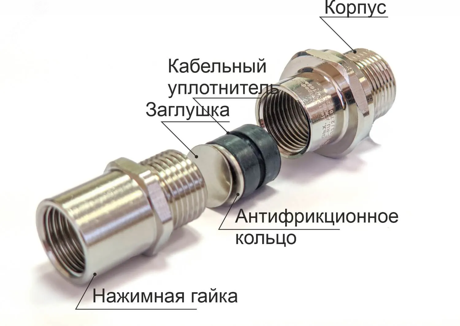 Ех-кабельный ввод ВКВ2ТВ-НР-М25-М25-20 1Ex db e II Gb X ГОФРОМАТИК