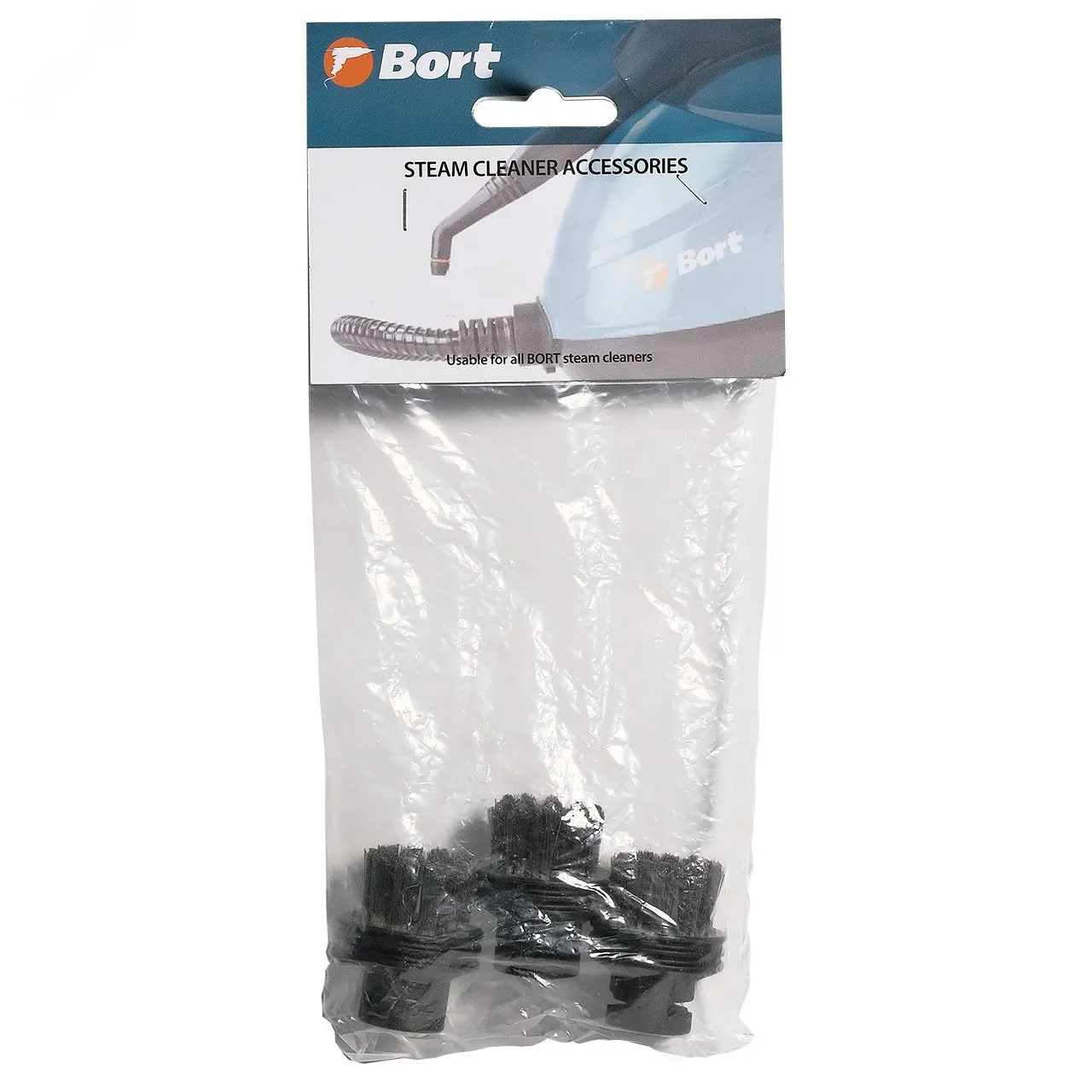 Набор аксессуаров для пароочистителя BORT Round brush SET (3pcs) SS