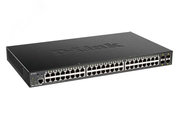 Коммутатор управляемый L2 52 порта RJ45/SFP 10 100 1000 10000 (10G) Мб/с PoE 370Вт d-link 1750558
