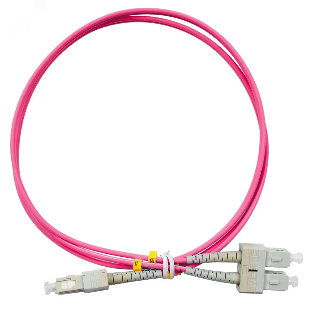 Шнур оптический duplex 1м SC-SC 50/125 мм OM4 LSZH