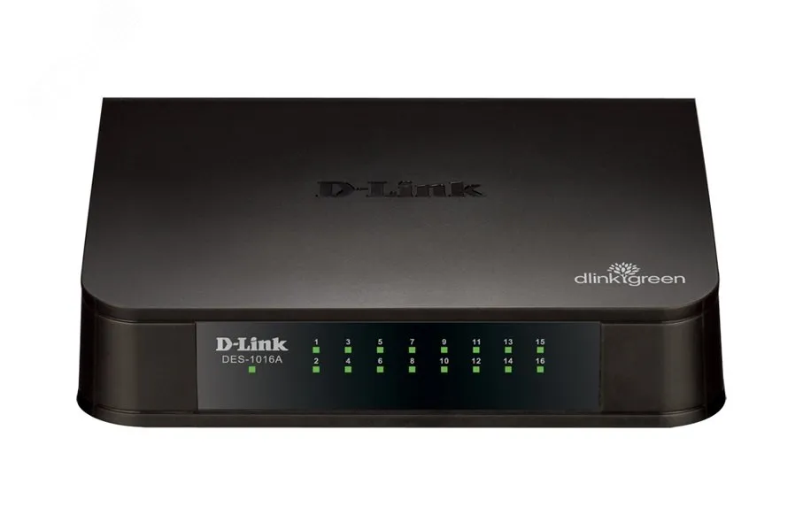 Коммутатор неуправляемый 16 портов 10/100 Мб/с d-link des-1016a/e2a