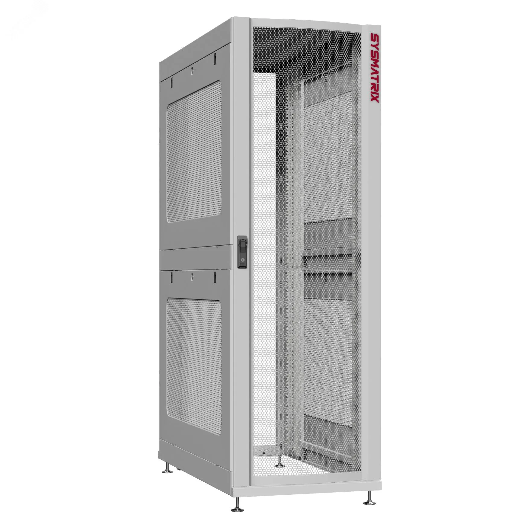 Шкаф серверный 42U 600х1200 передняя дверь: одностворчатая перфорированная IP20. задняя дверь: без. боковые панели: перфорированные. цвет: серый RAL7035