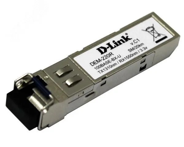 Модуль SFP 1хLC, 155 Мб/с, WDM Tx:1310/Rx:1550, до 20 км d-link 126985
