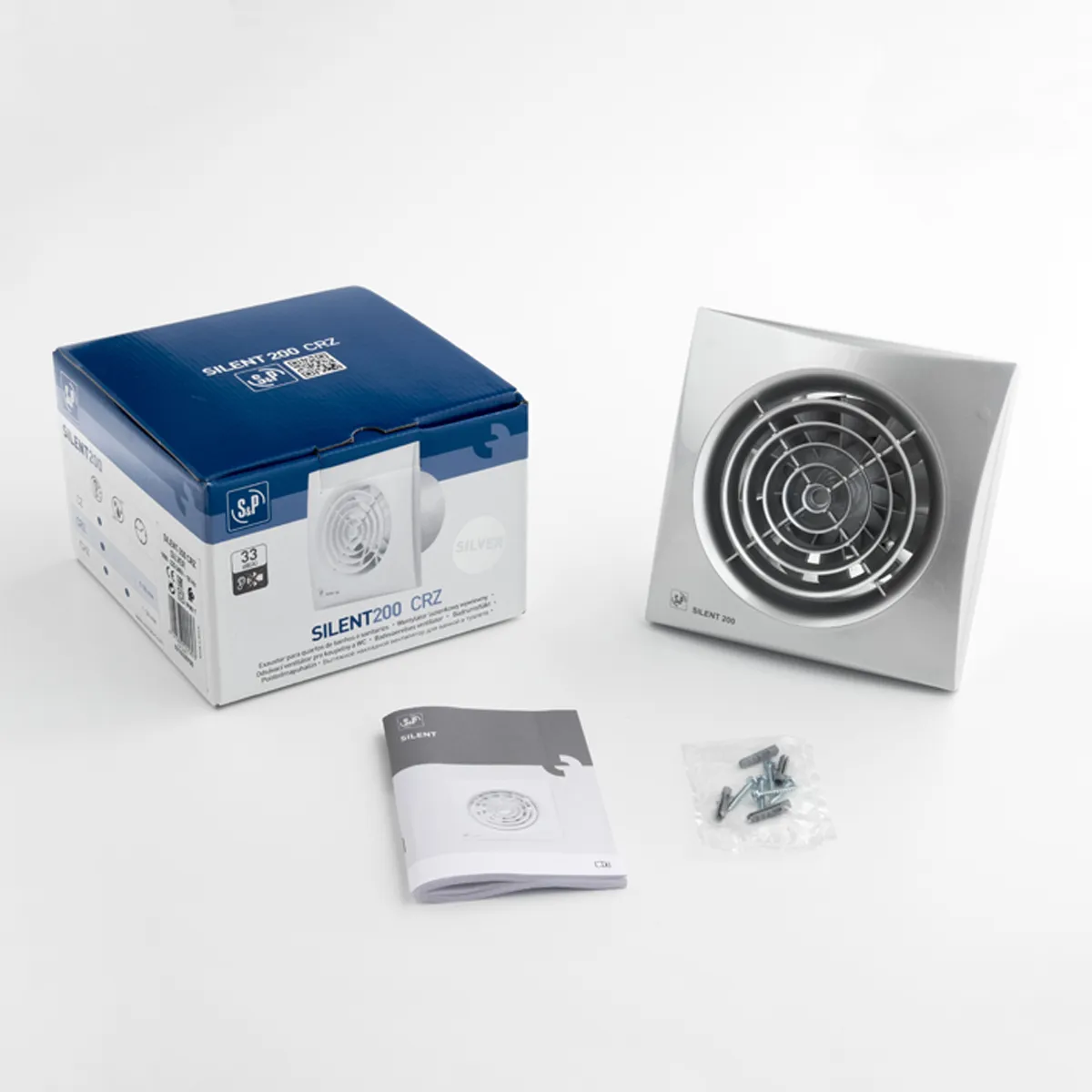 Вентилятор накладной Silent-200 CRZ Silver с таймером