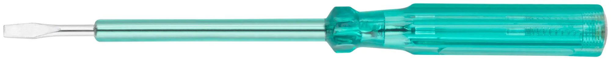 Отвертка индикаторная, зеленая ручка, 100-500 В, 190 мм fit 56521