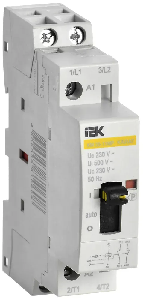 Контактор модульный с ручным упр. КМ20-11МР AC KARAT Iek mkk12-20-11