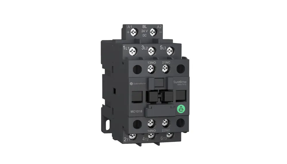 КОНТАКТОР MC1D 3P 18A НО+НЗ 24VDC С ПОНИЖЕННЫМ ТОКОМ ПОТРЕБЛЕНИЯ КАТУШКИ