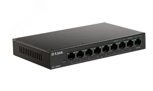 Коммутатор неуправляемый 8 портов RJ45 10 100 1000 Мб/с PoE 117Вт d-link 128086