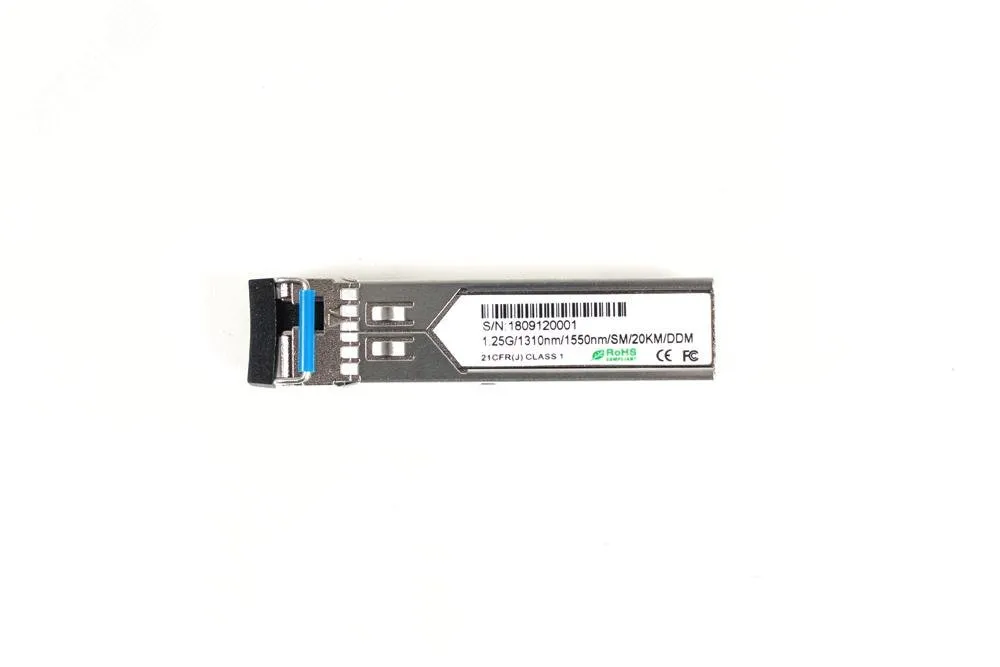 PSE-SFP-1GR оптический трансивер 3,3В 1,25Гб до20км тип DFB Тх 1310 нм Rx 1550 нм